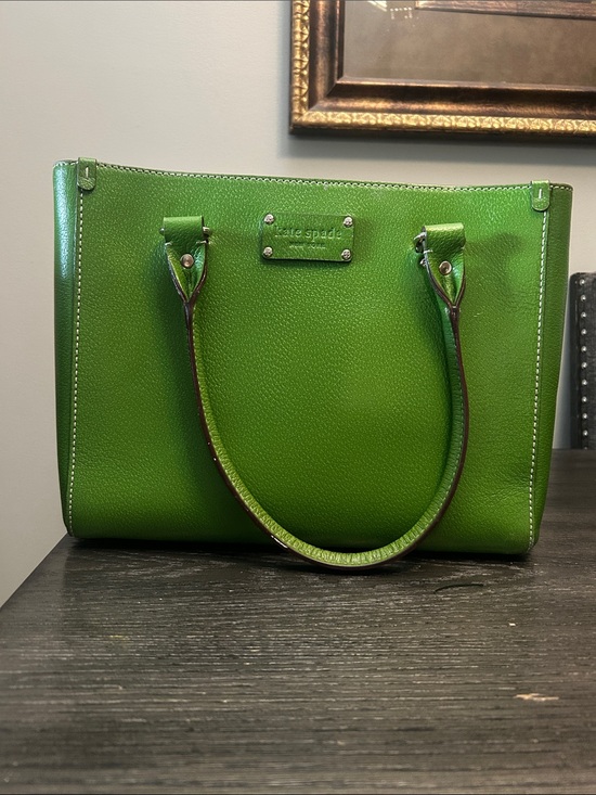 kate spade Handbags - kate spade Bright Green Pebbled Leather Tote